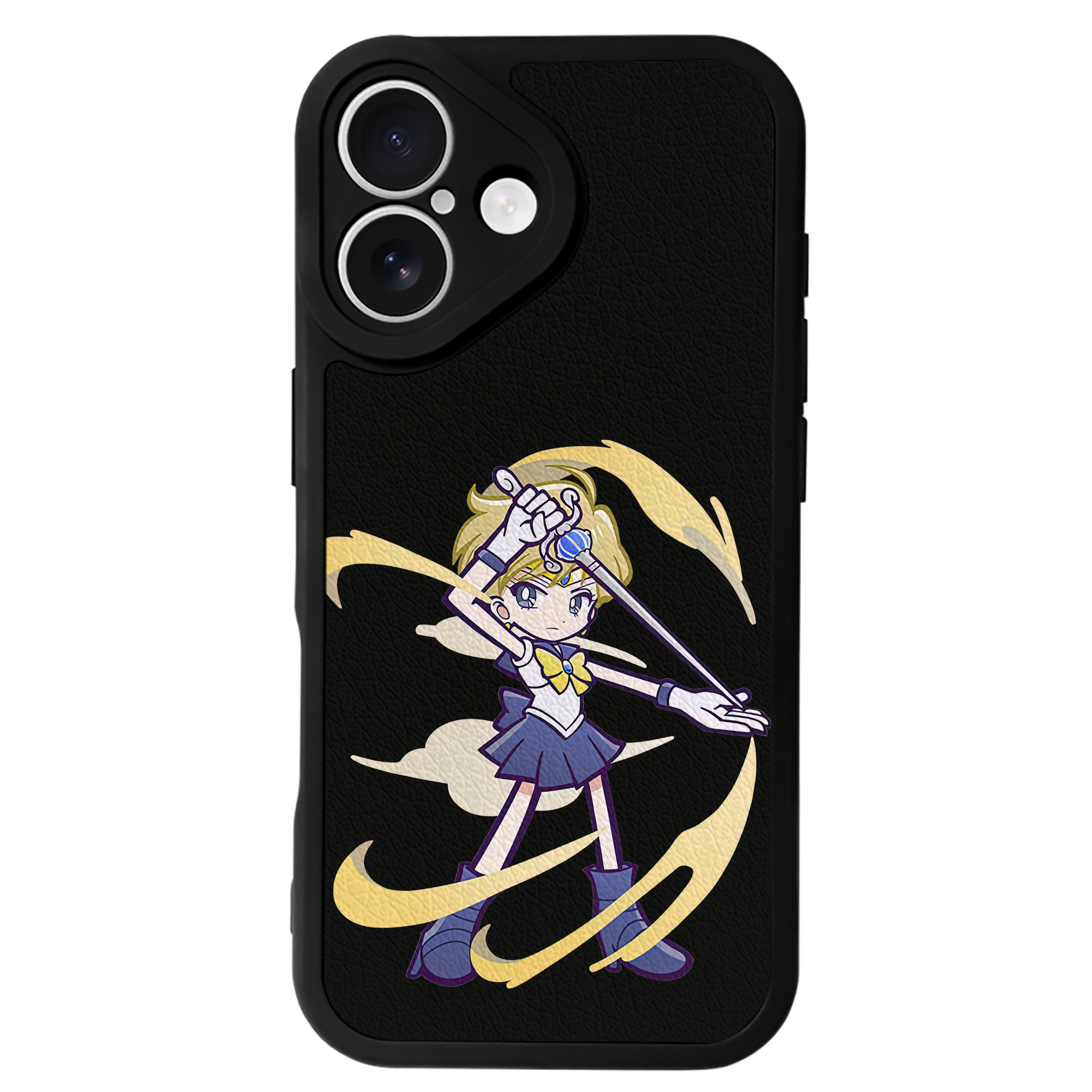 （画像用） 美少女戦士セーラームーン 天王はるか Sailor Moon Tenoh Haruka 【iPhone 16シリーズ対応】シリコンスマホケース（レザー調） 材質：シリコン